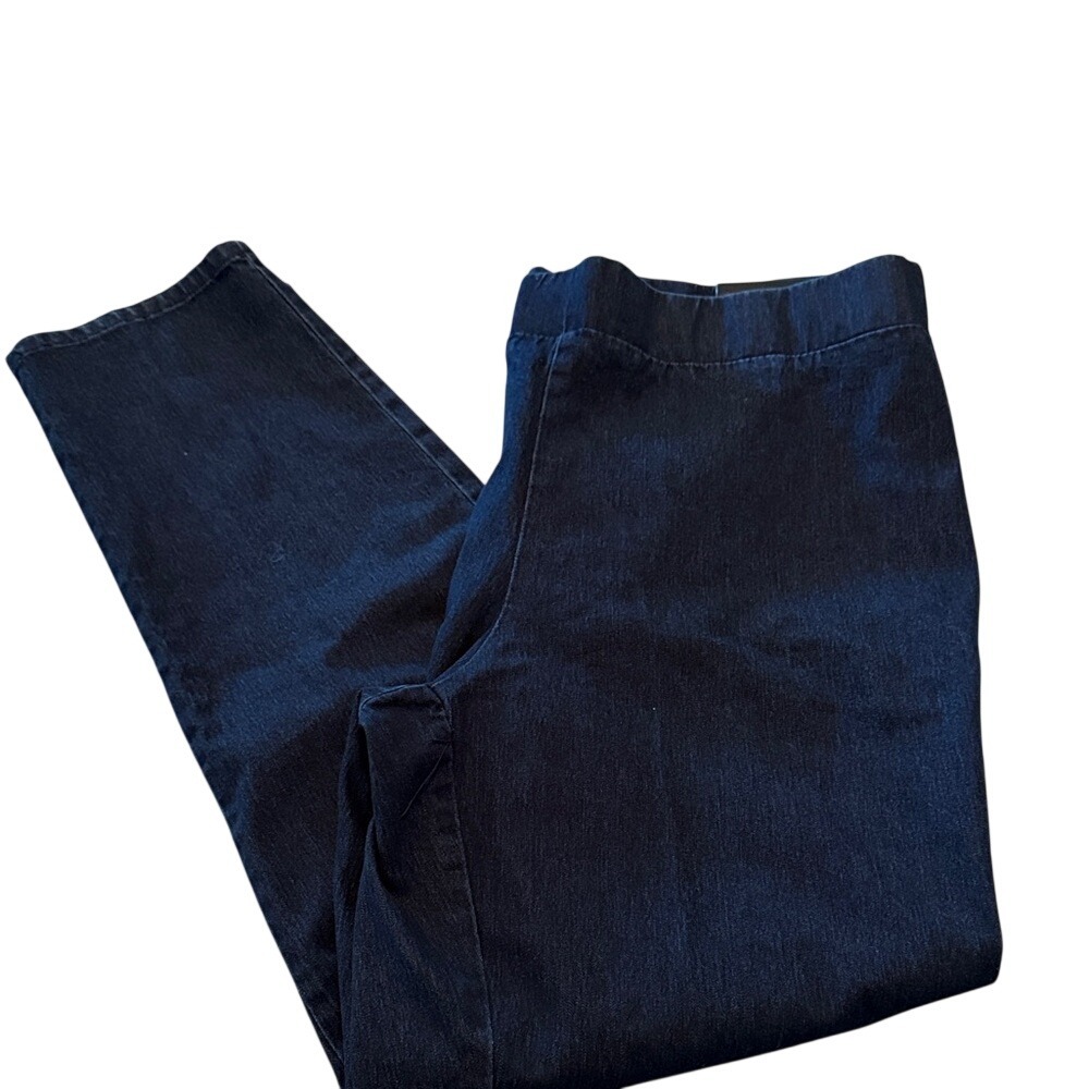 NWT Lane Bryant Women's Dark Blue Jeans with Stretch, Elastic Waist Size 22W‎